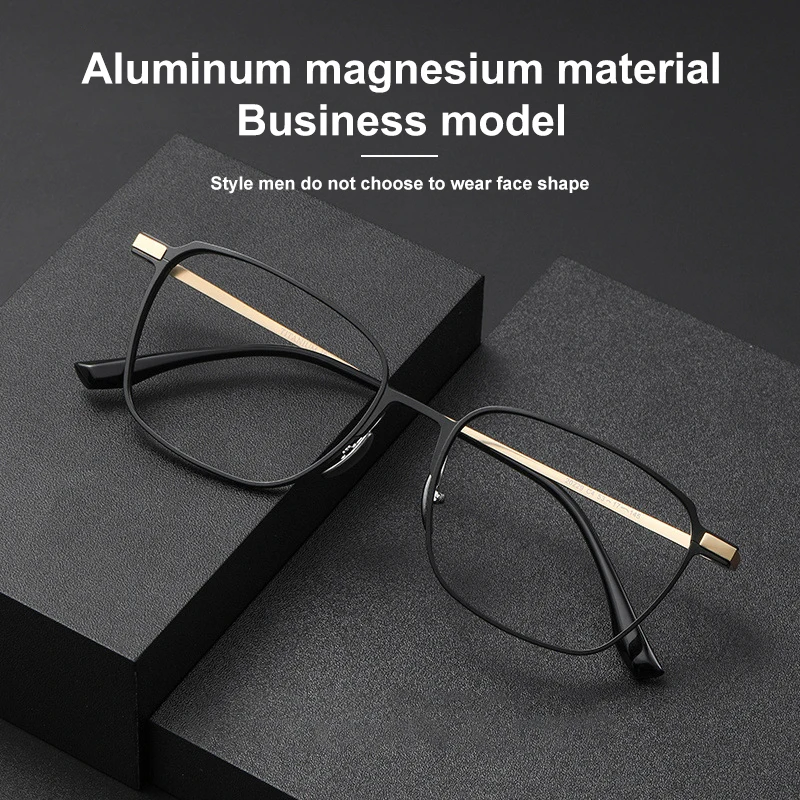 VICKY Aluminum Titanium Legs Men's Business Classic Anti-Blue Light Computer Glasses Reading Glasses Customizable Lenses 20229