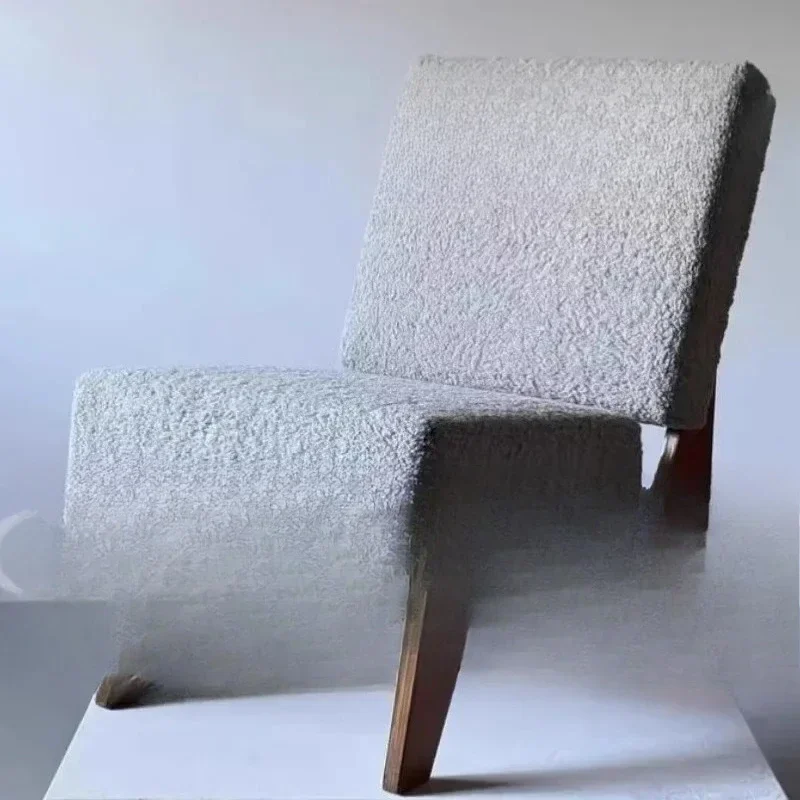 AAX Medieval Single Solid Wood Sofa Chair, Living Room Balcony Leisure Chair, Lazy Creative Retro Literary Single Chair