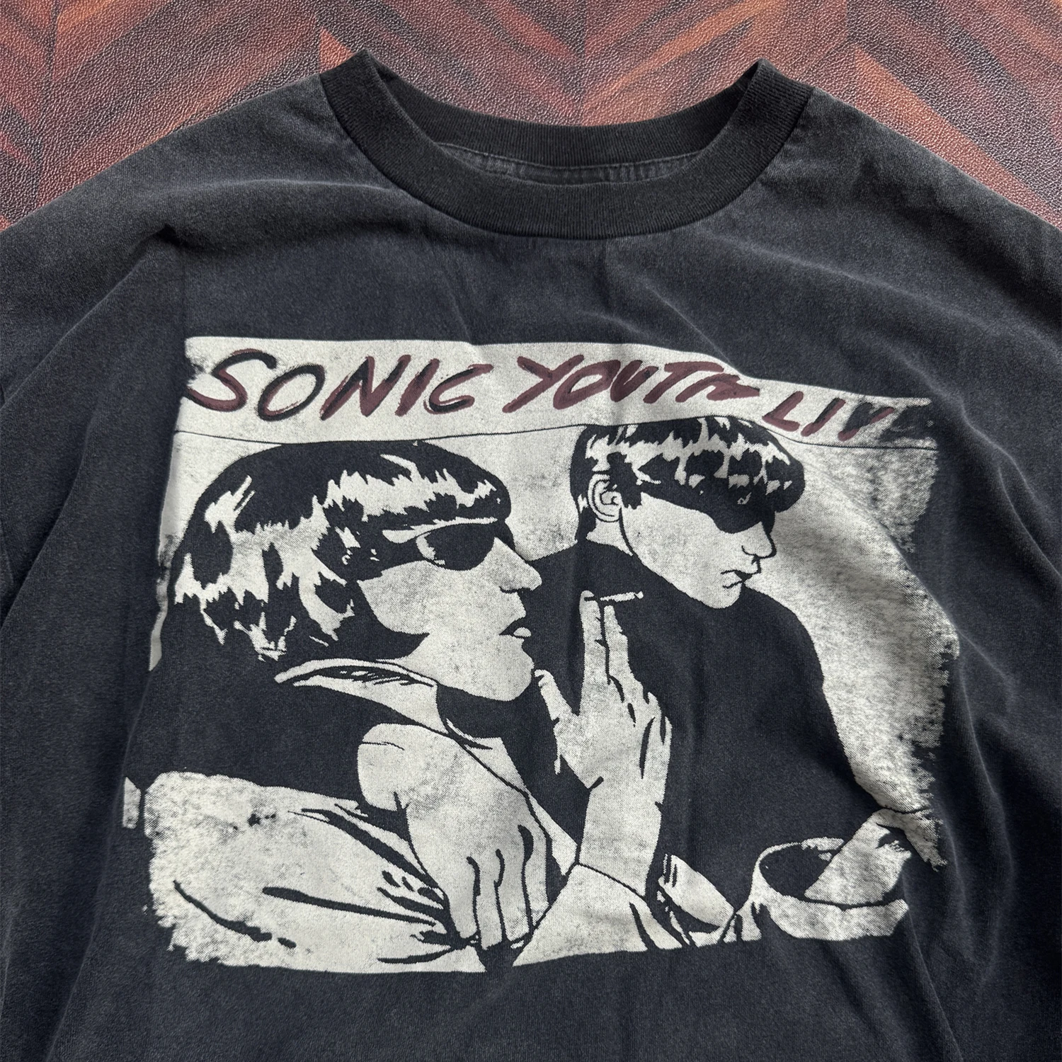 1990 Tour  Tee Streetwear Vintage Long Sleeves Autumn Character Avatar Print Winter Casual Oversize Tops T Shirt for Men Unisex