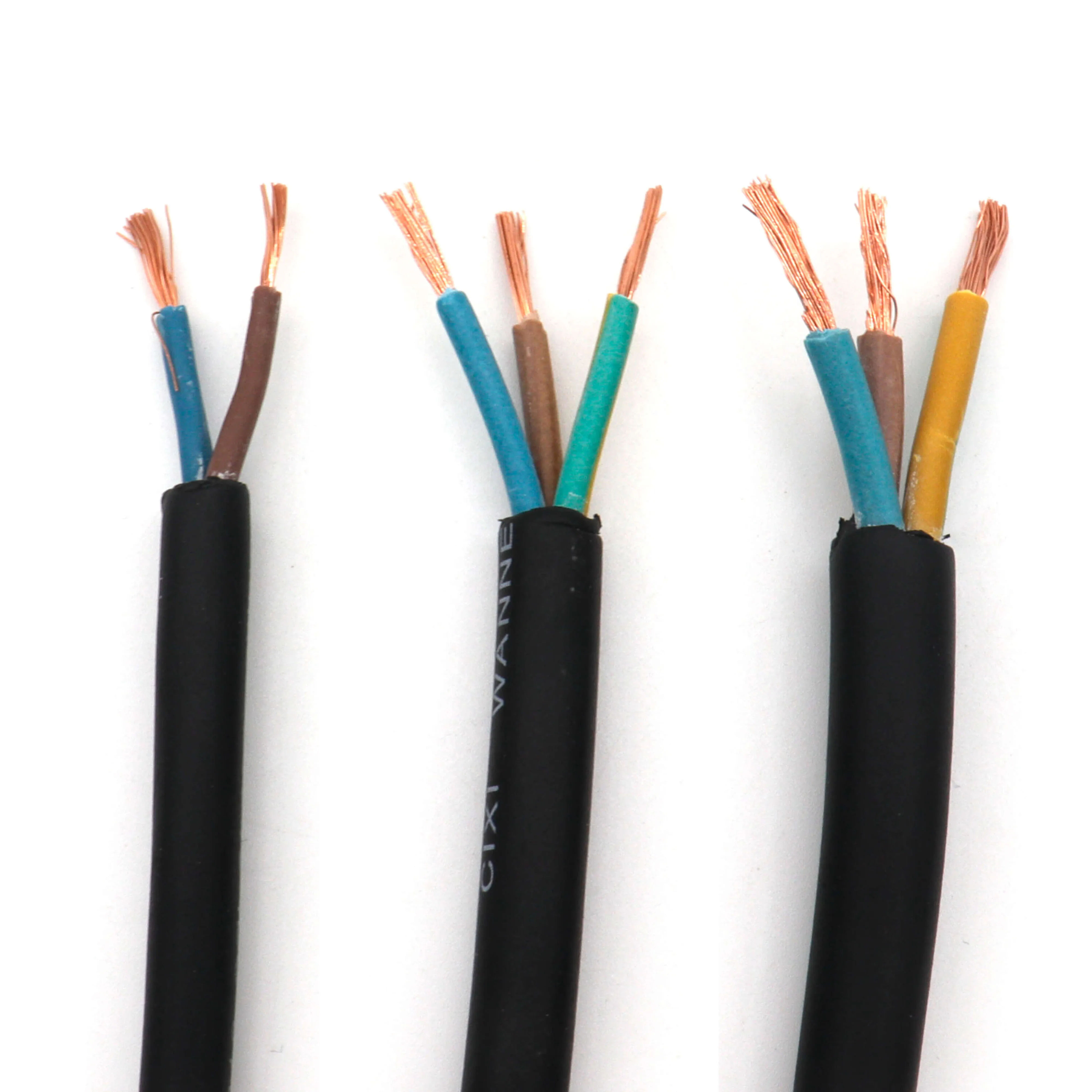 H07RN-F Rubber Cable 2/3/4/5 Core Flexible Power Wire 1m 2m 3m 5m Oil-Resistant Weatherproof Heavy Duty Extension Cord