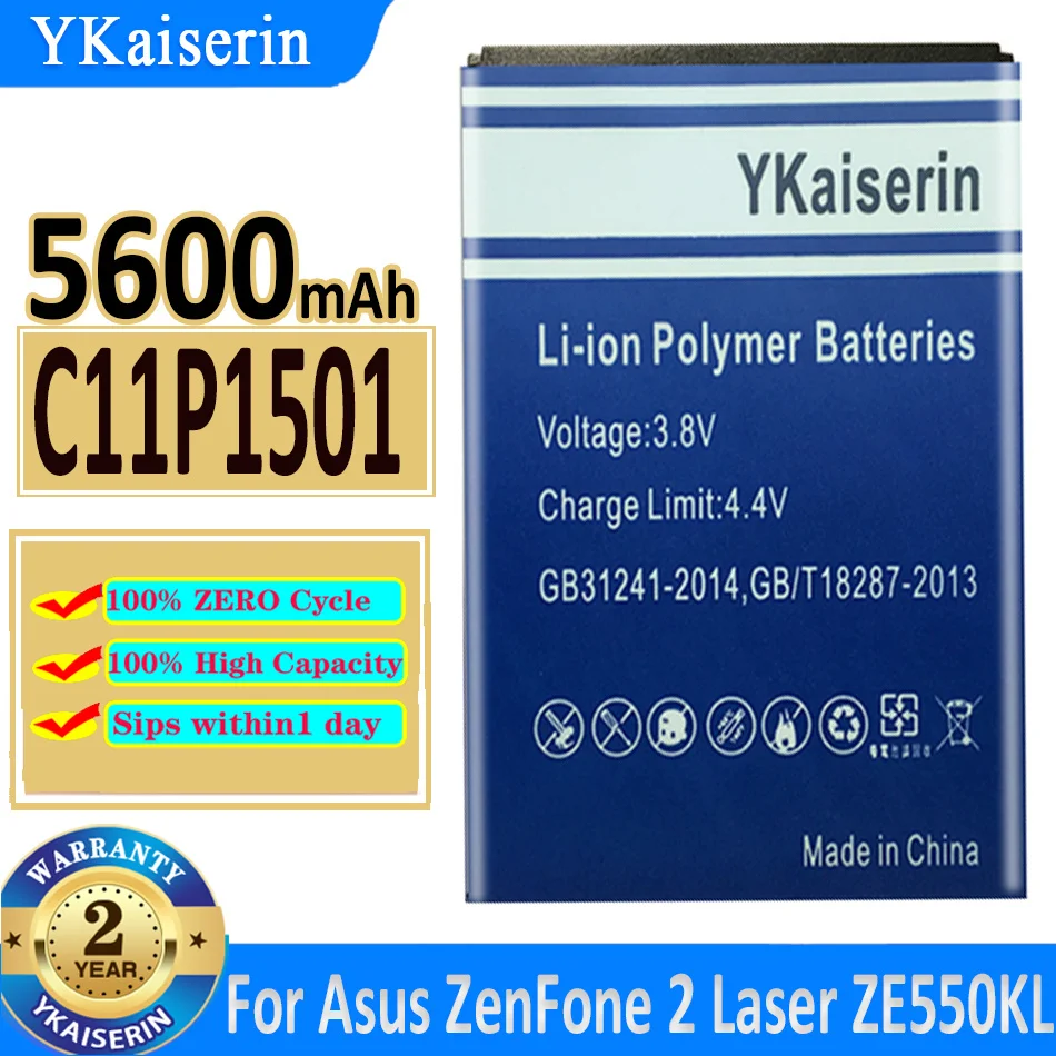 

5600mAh C11P1501 Battery For Asus Zenfone 2 Zenfone2 Laser ZE601KL Selfie ZE550KL Z00LD Z011D ZD551KL ZE600KL Batteria