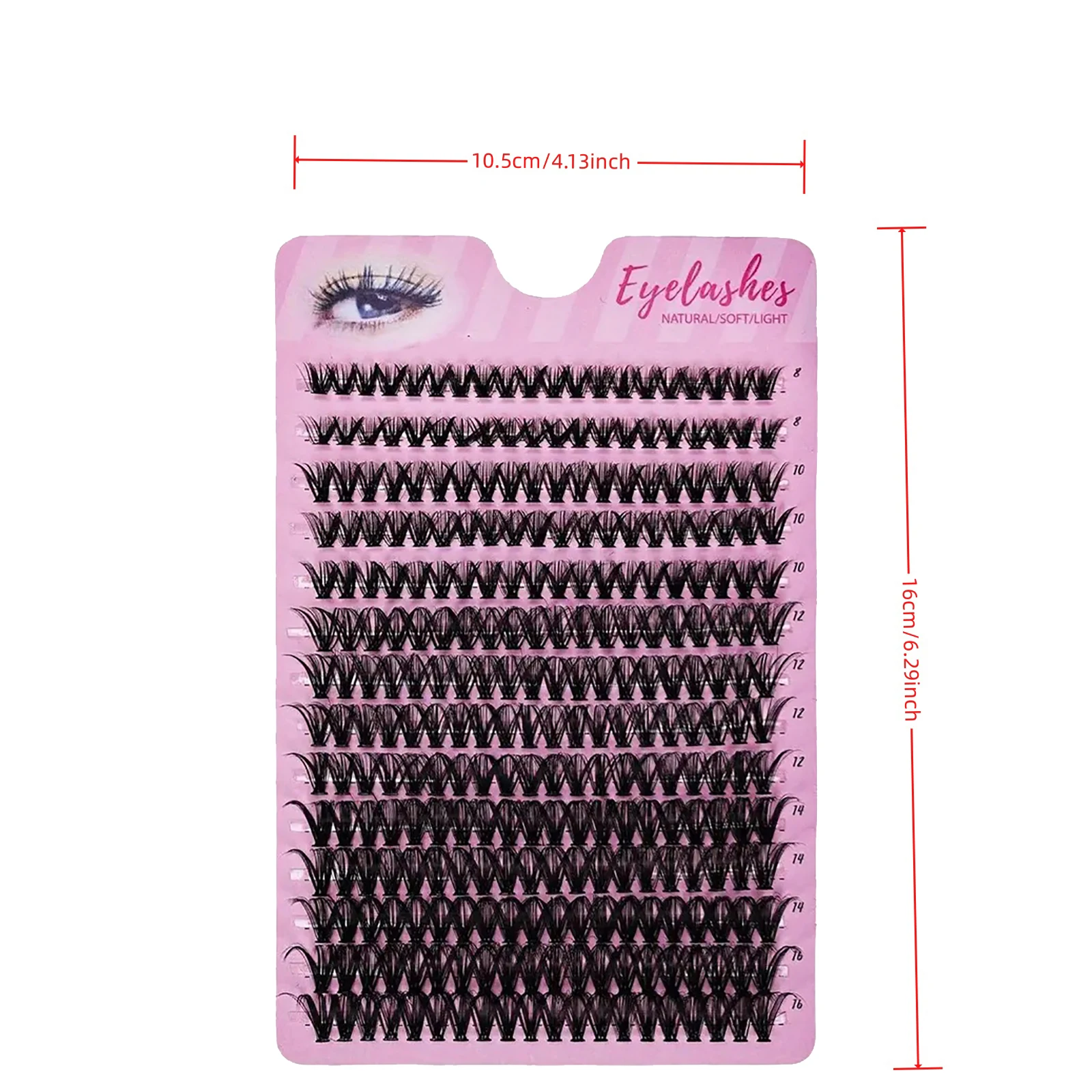 Juego de 14 filas de nuevo maquillaje europeo y americano, pestañas postizas rizadas naturales gruesas, maquillaje de escenario de gran capacidad, grupo único