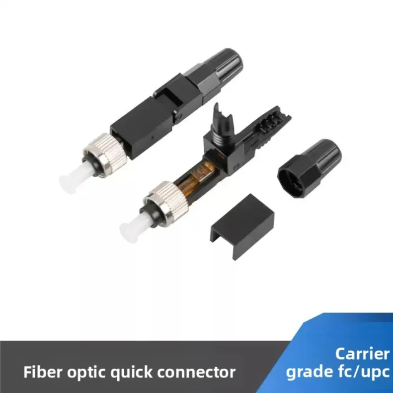 10pcs for FTTH Telecom Embedded FC/UPC Optical Fiber Quick Connector Leather Cable Quick Connector Cold Connector Cold Connector
