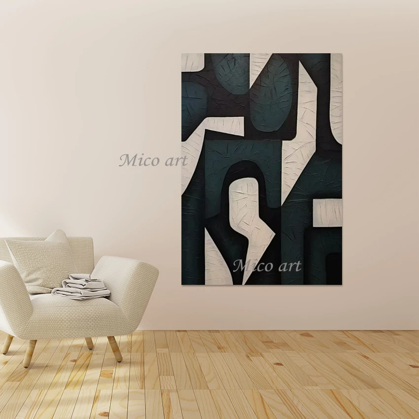 

Современная абстрактная картина на холсте, акриловая текстурированная художественная стена, украшение ресторана, картины маслом, идея, дизайн, ручной рисунок, произведения искусства