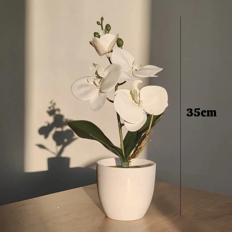 Bonsái mariposa simulada orquídea planta Artificial en maceta escritorio mesa de comedor hogar Oficina florero boda decoración de la habitación del hogar regalo