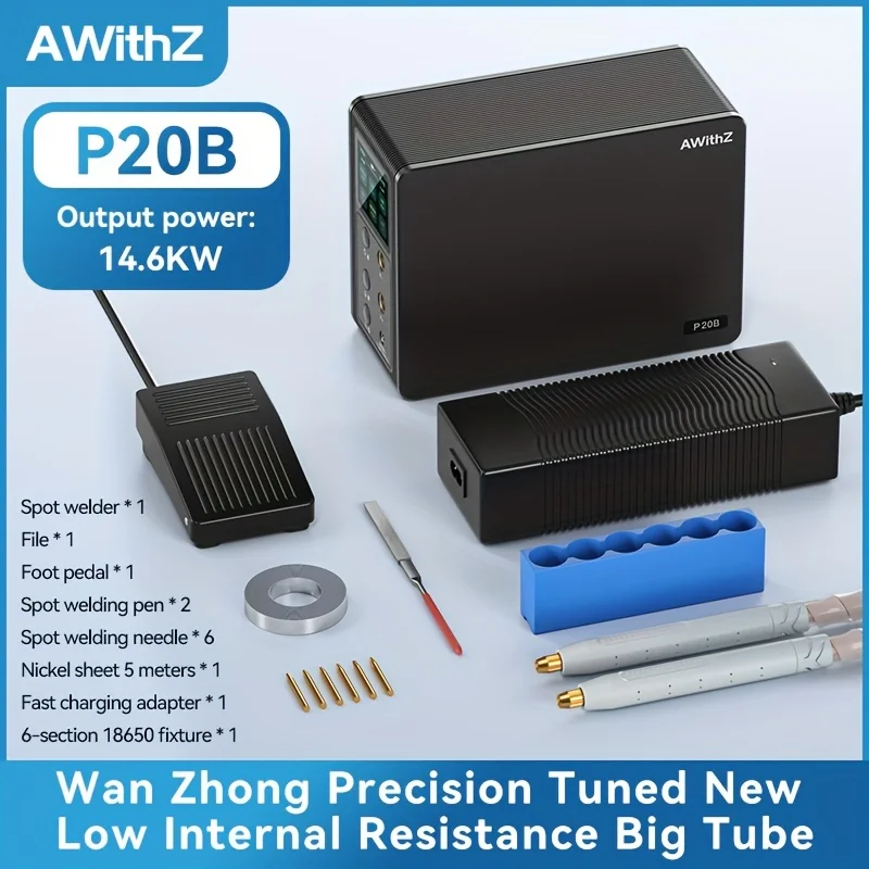 Awithz New Mini Spot Welding Machine 80-Level Adjustable LCE Screen 1.0mm 15A Charging Speed Preheat 1-10 for Welding