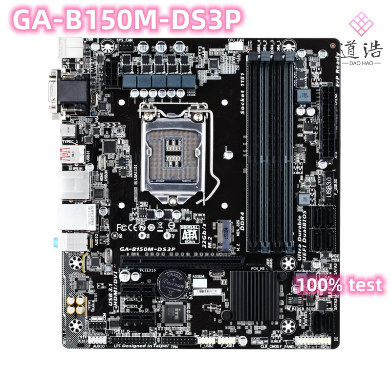 

For GA-B150M-DS3P Motherboard 64GB LGA 1151 DDR4 Micro ATX B150 Mainboard 100% Tested Fully Work