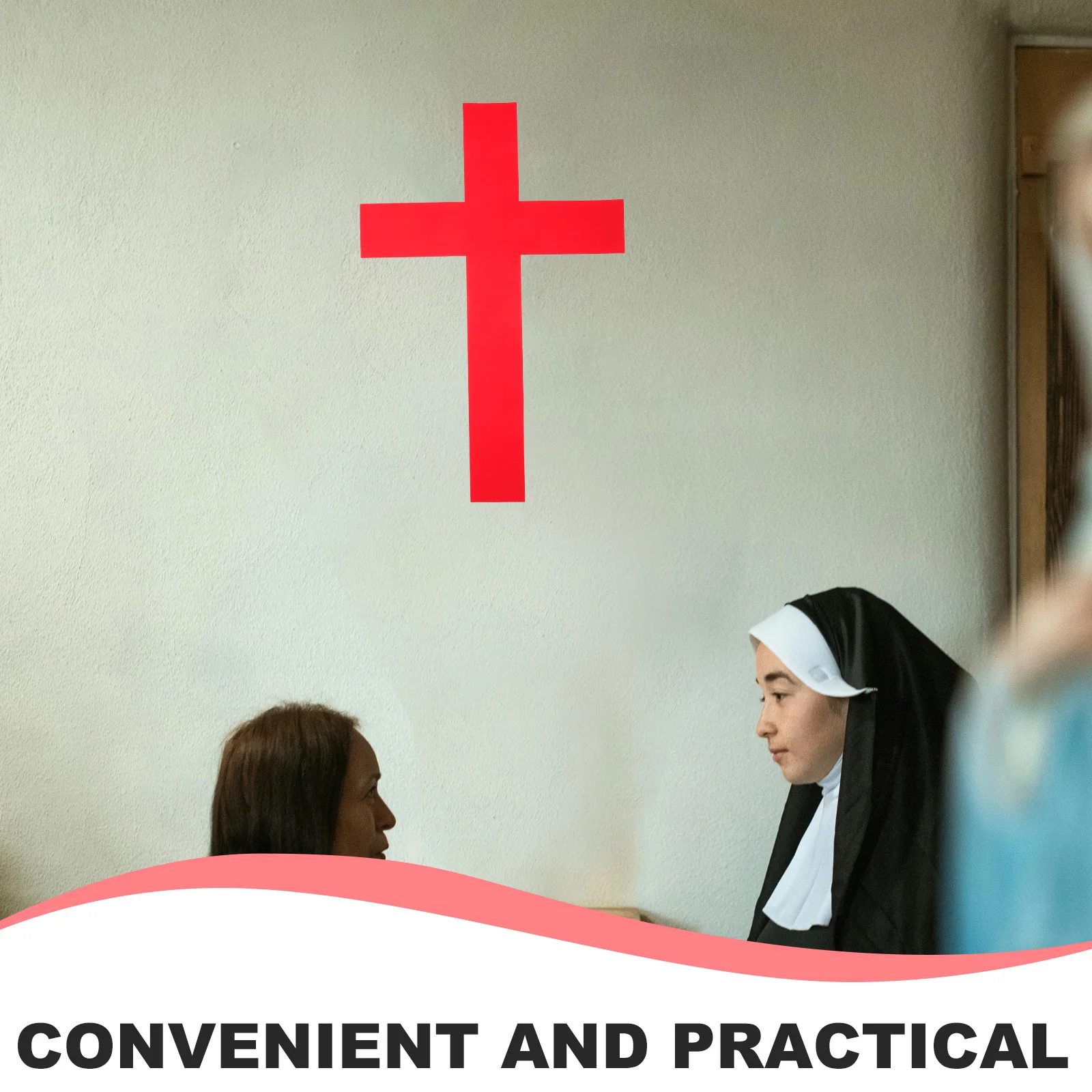 

Cross Wall Sticker Intricate Craftsmanship Fade Resistant Ideal for Church Home Office Holiday Party Decoration Use