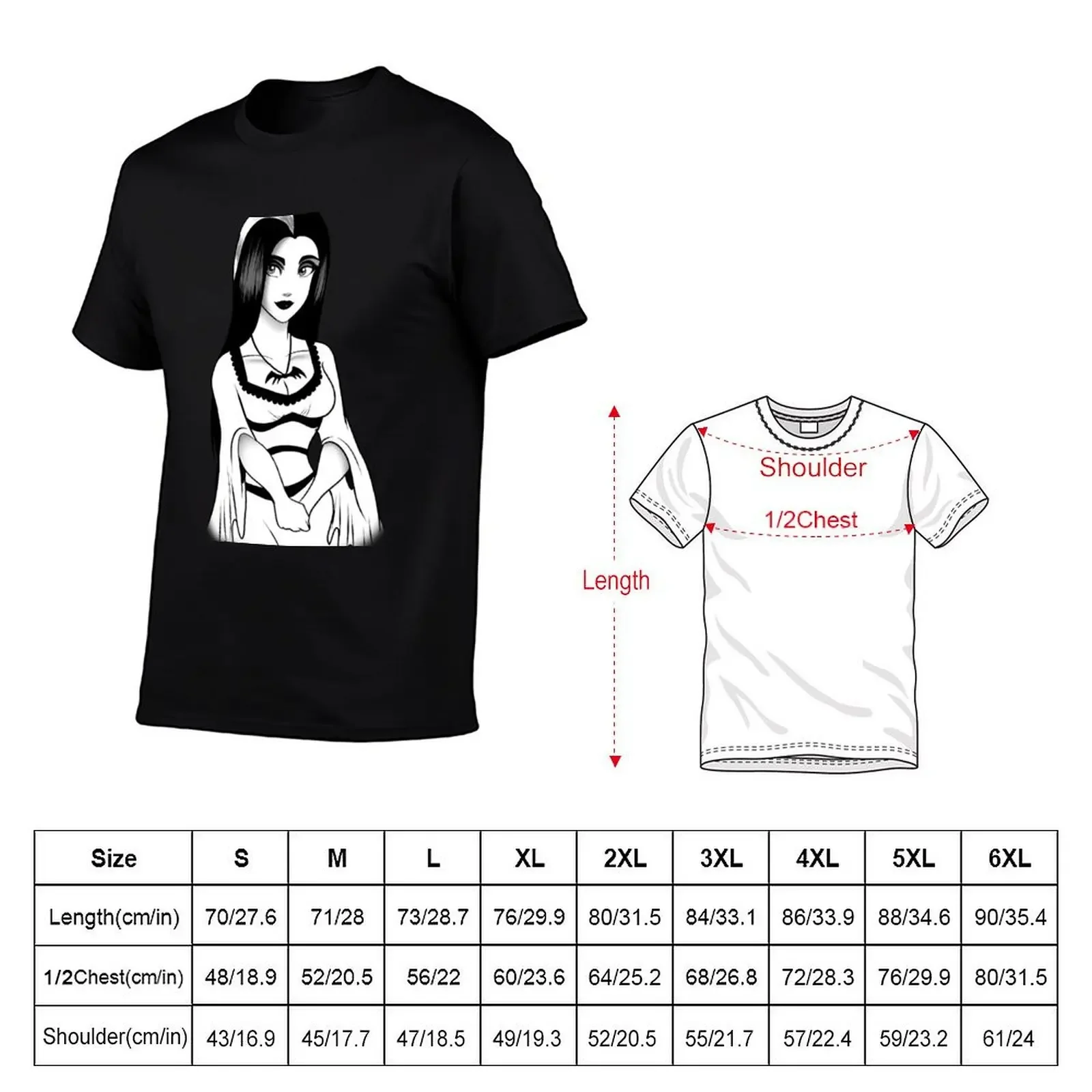 Lily Munster T-Shirt man clothes anime tshirt hippie clothes animal prinfor boys Men's t shirts