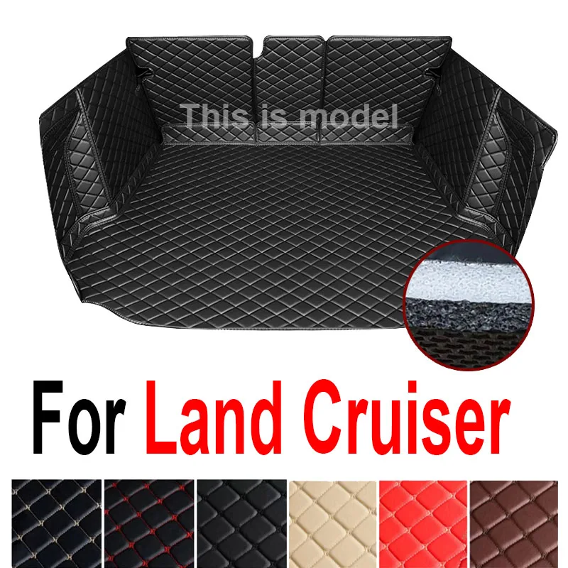 Leather Car Trunk Mats For Land Cruiser 200 2017 2018 Anti-Dirty Protector Tray Cargo Liner Protector Accessories Mats