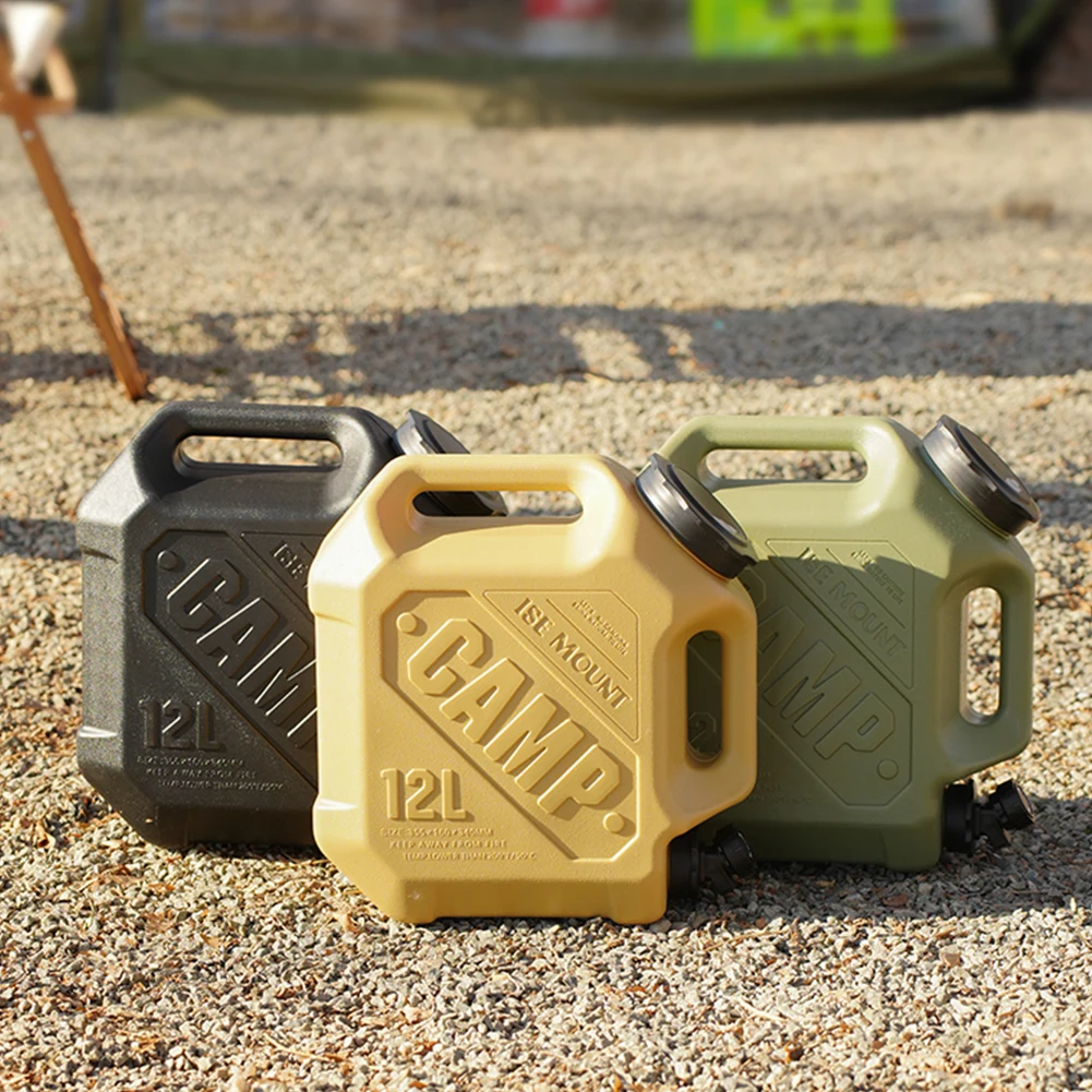 

12L Water Storage Container Leak-Proof Drinking Water Bucket Large Capacity Water Container Jug for Vehicle Car Camping