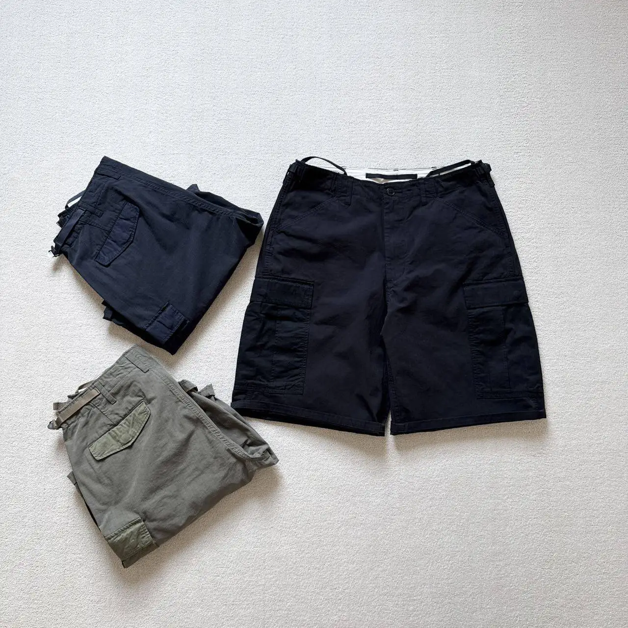 Nanamica anti-tear plaid fabric M51 military style tooling pockets loose casual shorts