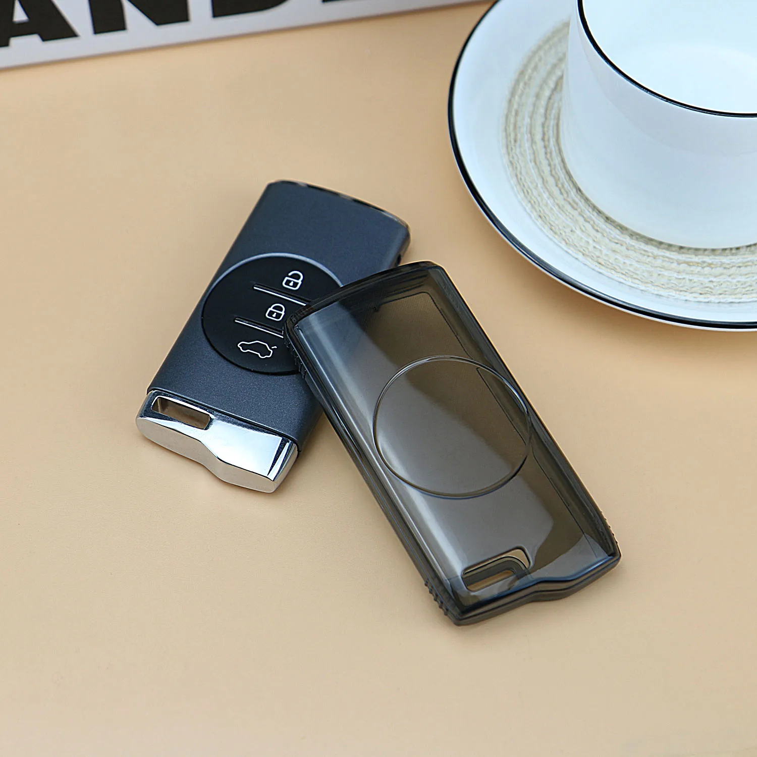 Transparent Black for Chery Tiggo 7 Pro 8 Pro Exeed Tiggo 2 3x Arrizo 5 Pro Gx 5x EQ7 2021 Wallet Car Key Case Cover Keychain