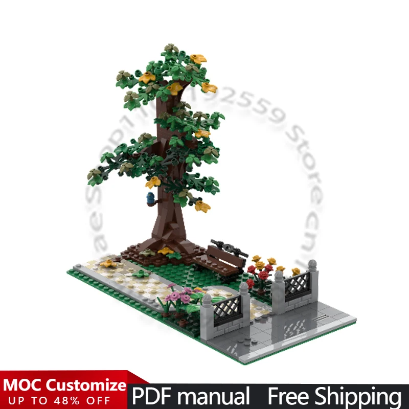 

395 PCS Modular Construction Little Park MOC Customize Modular Building Block Creative Design Educational DIY Festival Toy Gift