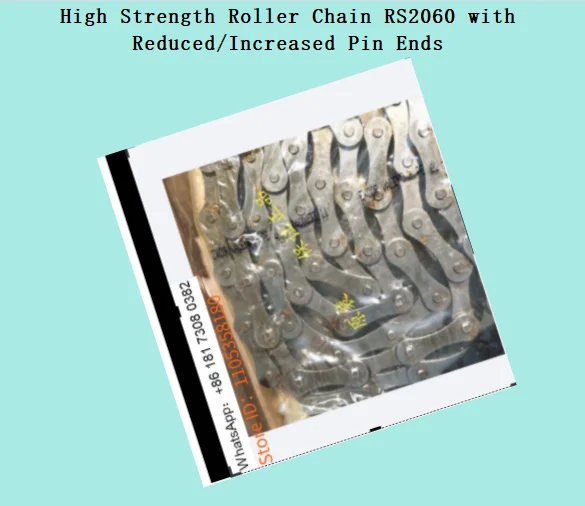 High Strength Roller Chain RS2060 with Reduced/Increased Pin Ends for Die Cutting Machine, 25 Links