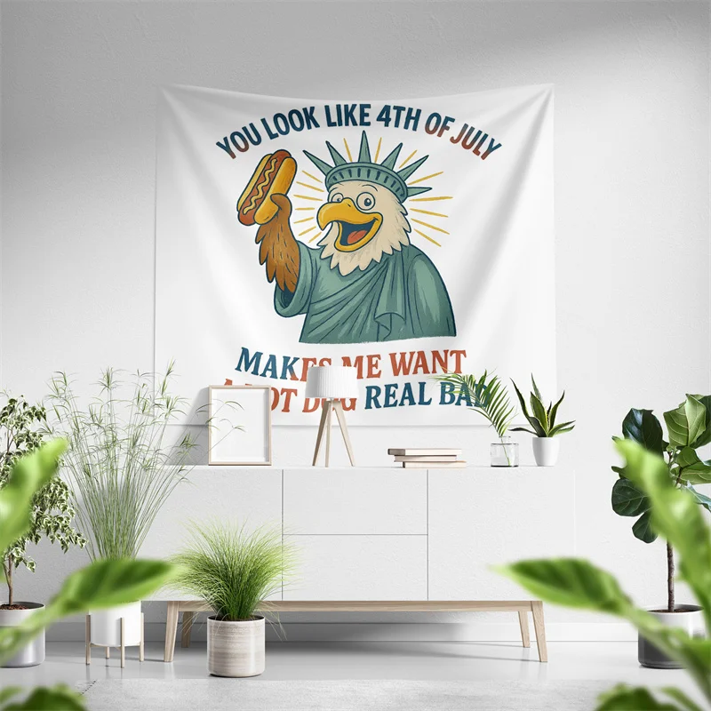 Aertemisi You Look Like the 4th of July Tapestry Wall Hanging Art for Bedroom Living Room College Dorm Party Backdrop