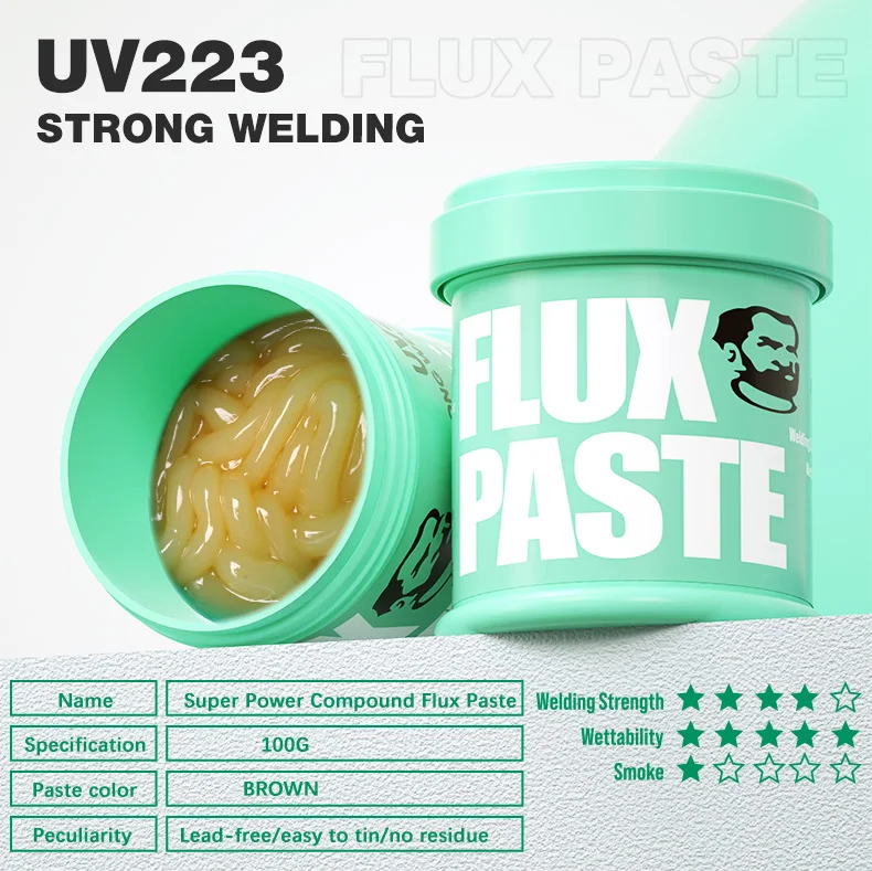 MONTEUR UV223 UV559 559 223 100G Loodvrij Soldeerpasta Flux Geen Schone Lassen Flux voor SMD PCB BGA Rework Solderen Reparatie Tool