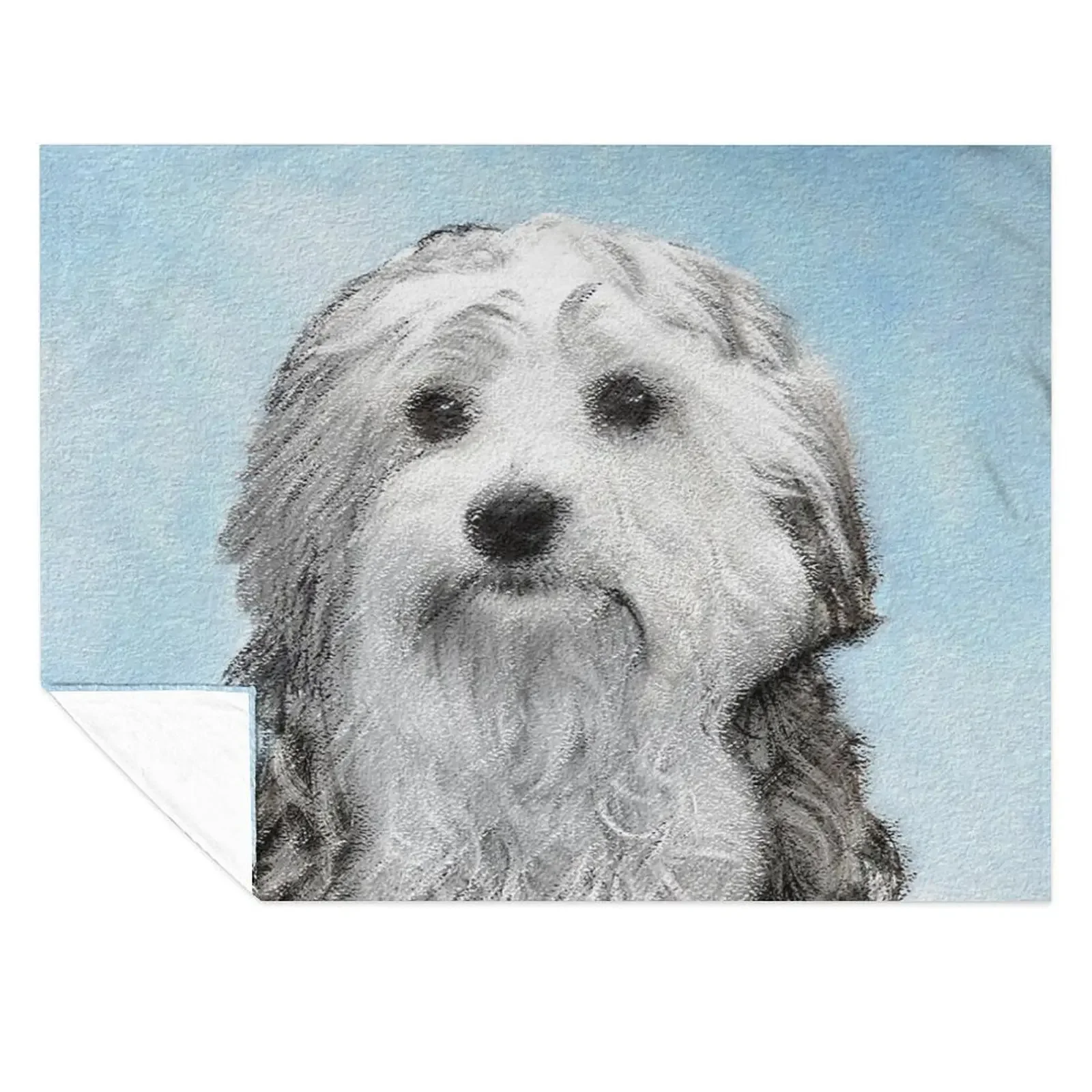 

Lowchen Painting - Cute Original Dog Art Throw Blanket Designers Winter beds warm for winter Luxury Brand Blankets