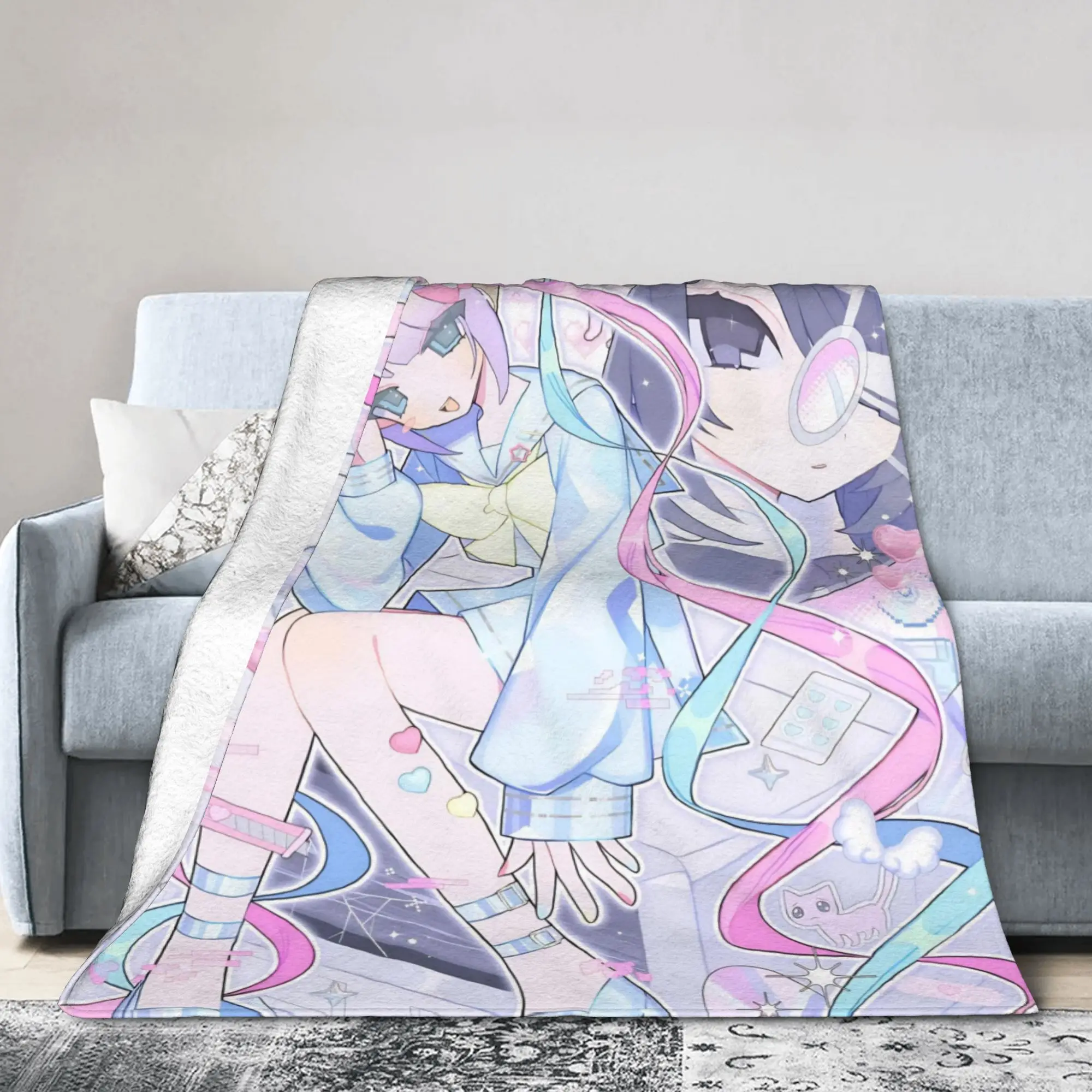 OMG kawaii Angel Blanket Anime Game Plush Awesome Soft Throw Blankets for Bed Sofa Summer