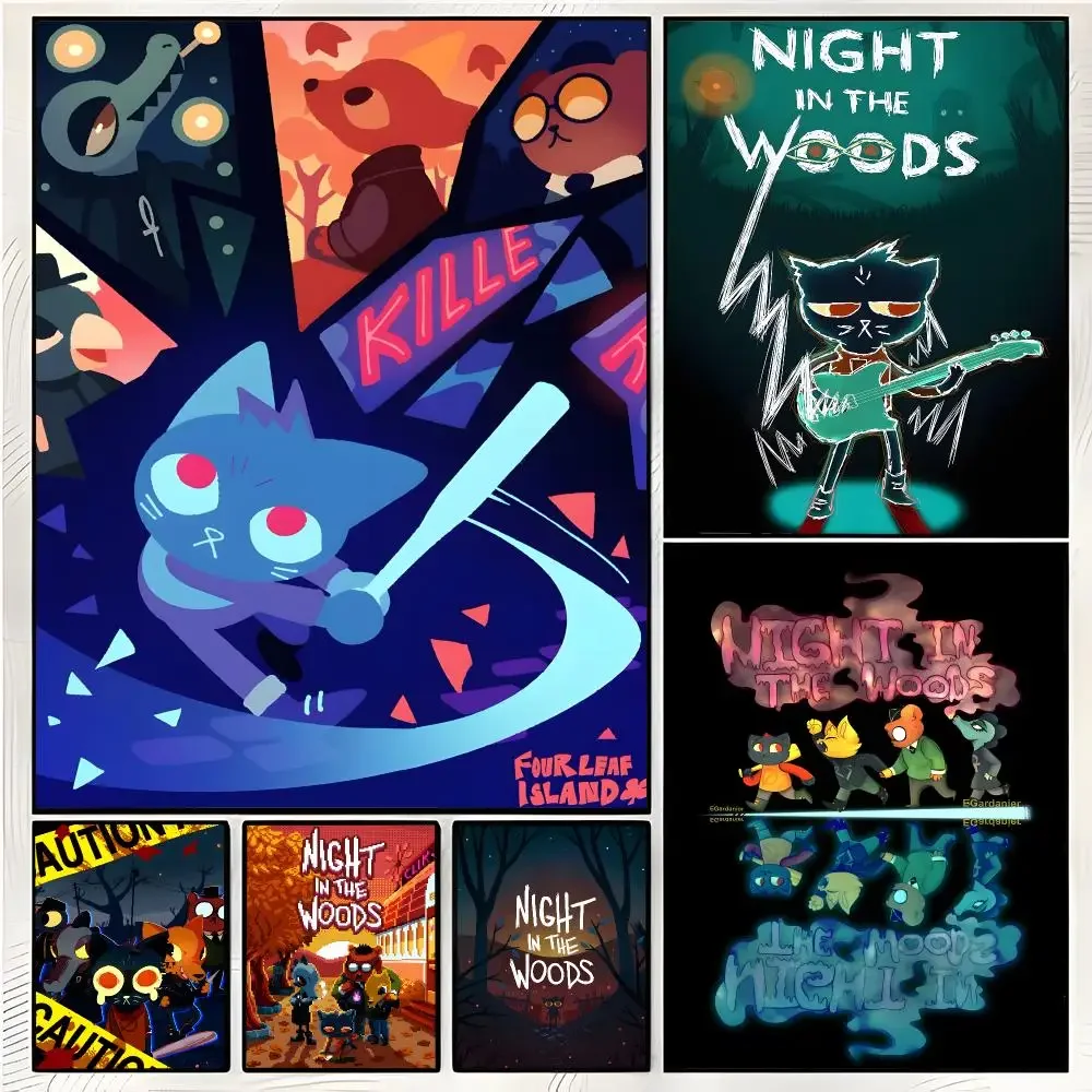 Game Coming Of Age Narrative Night In The Woods Painting Calligraphy Canvas Wall Art Mural Living Room Canvas Decor Gifts
