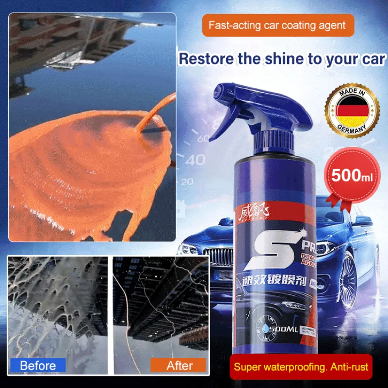 Quick Ceramic Coating For Auto Paint Crystal Wax Spray Nano Hydrophobic Liquid Polymer Oleophobic Anti Rain Car Care nano-coated