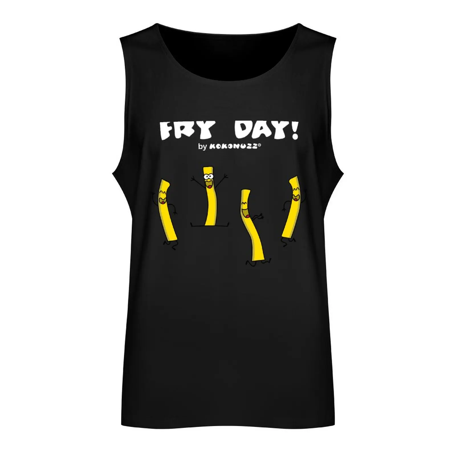 It's Fry Day! Dancing fries celebrating Friday! Tank Top gym clothes man fitness sexy clothes men