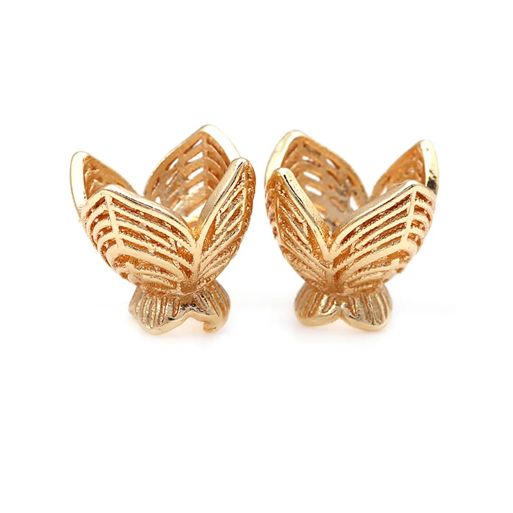 10PCS 18K Gold Color Brass Flower Caps Tassel Caps High Quality Accessories Jewellery Making Materials Rosediy official-website