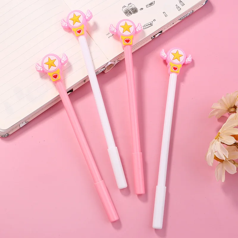 20Pcs cute stationery star elements neutral pen, star wings stationery office supplies