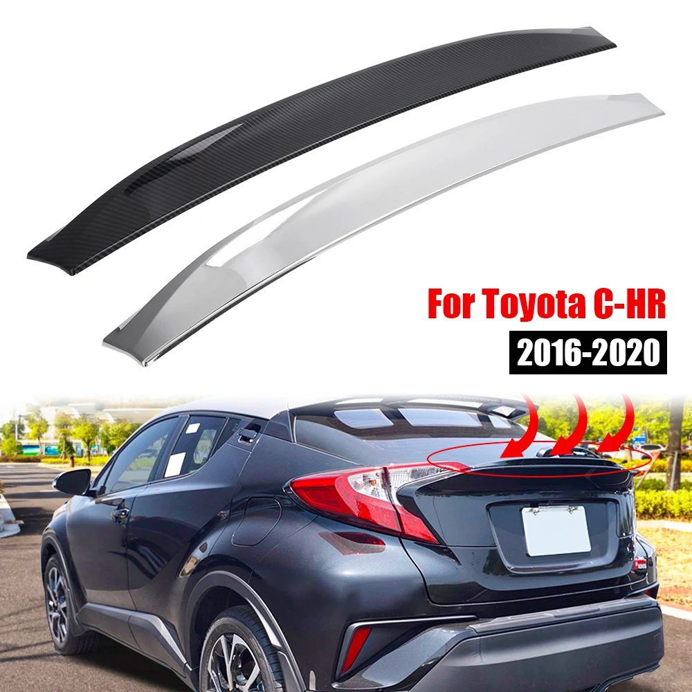 Car Spoiler Tail Rear Bumper Protector Auto Parts For Toyota C-HR CHR C HR 2016-2020 Carbon Fiber ABS Exterior Decorative Wing