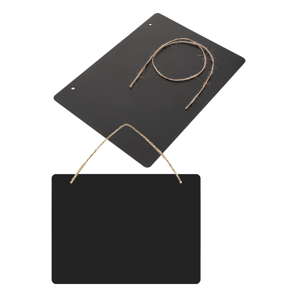 

Wooden Hanging Chalkboard Signs 23x17cm Double Sided Memo Message Board Vintage Erasable for Wedding Kitchen Home Party