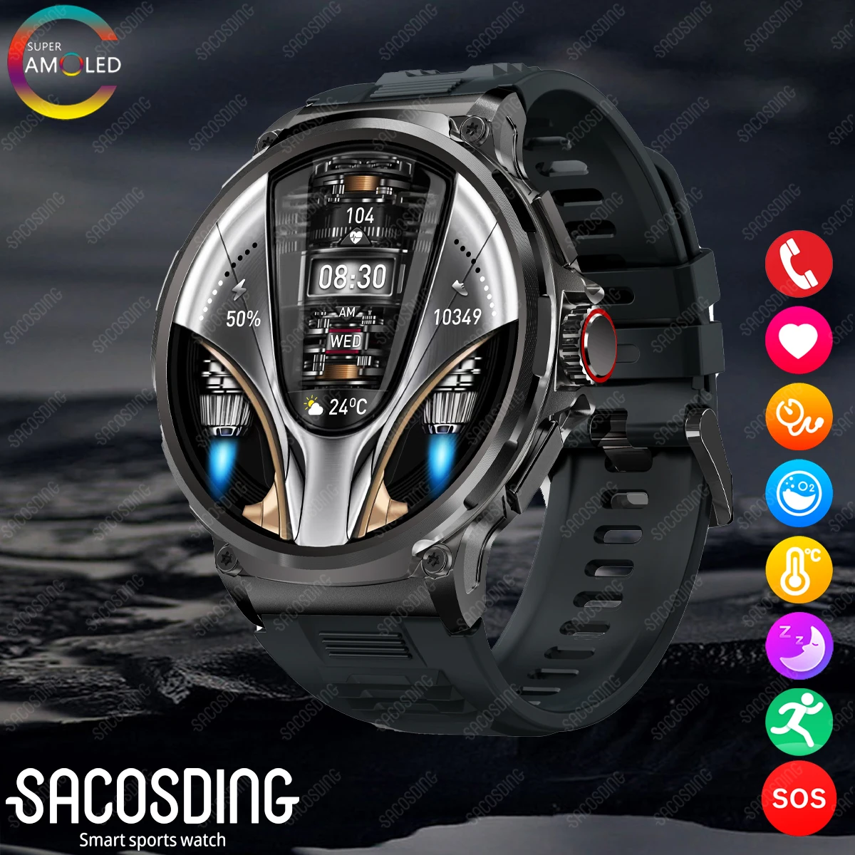 

2024 New Smart Watch 1.85 "Ultra HD Display Screen 710 mah large battery Bluetooth calls Fitness Tracker Watchs For Men Women