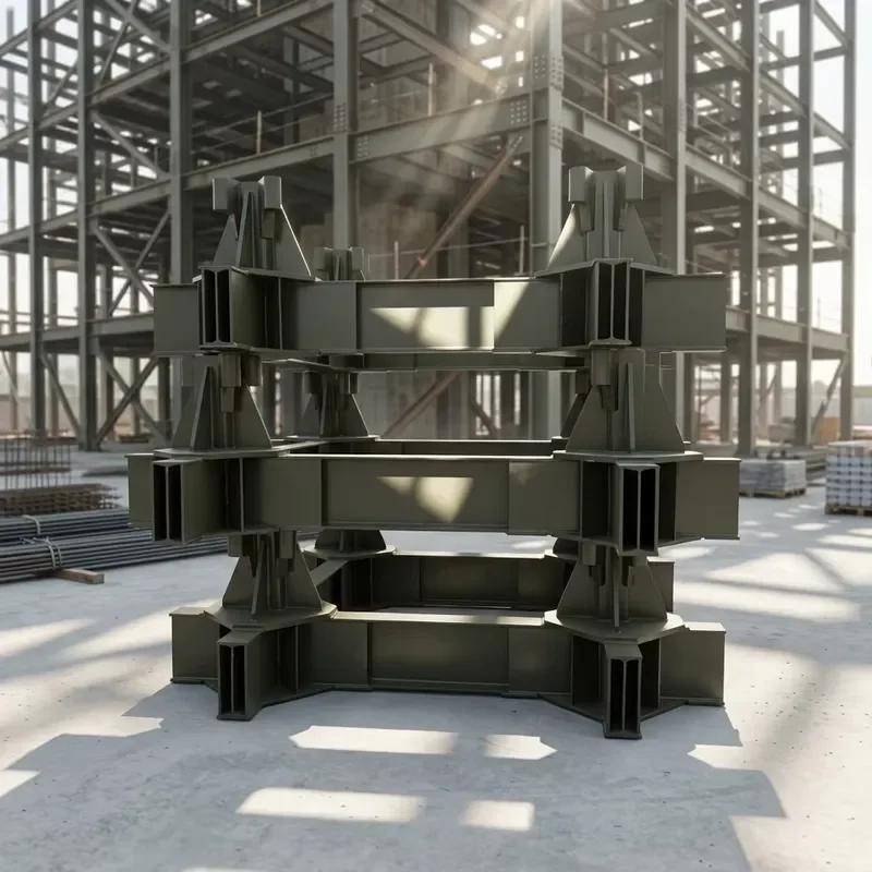 High Tensile Hot Dip Galvanized ASTM Standard Construction Machinery Parts Welded Steel Frame Base Component Spares