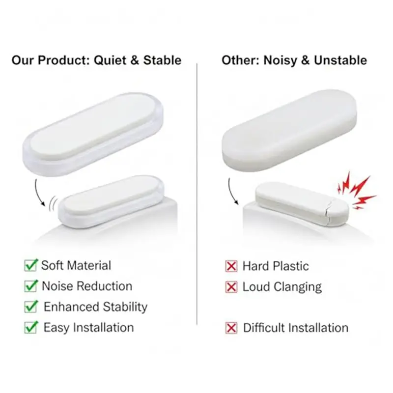 A26I-Toilet Seat Bumper Set Of 10-Pieces-Self-Adhesive For Noise Reduction And Stability Designed For Toilet Lid