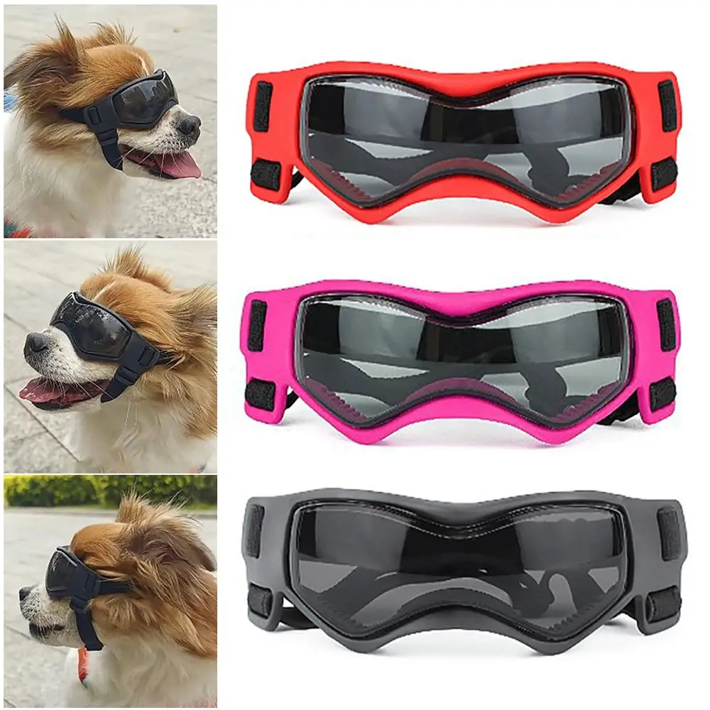 Silicon+PC+Nylon Pet Goggles Anti UV Windproof Rope Cat Dog Cool Glasses Adjustable Pet Photo Props Dog Motorcycle Glasses