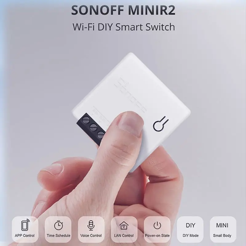 SONOFF MINI R2 2-way Switch Remote Control Timer Smart Relay Breaker Home Automation Module Works With Alexa Google Home EWeLink