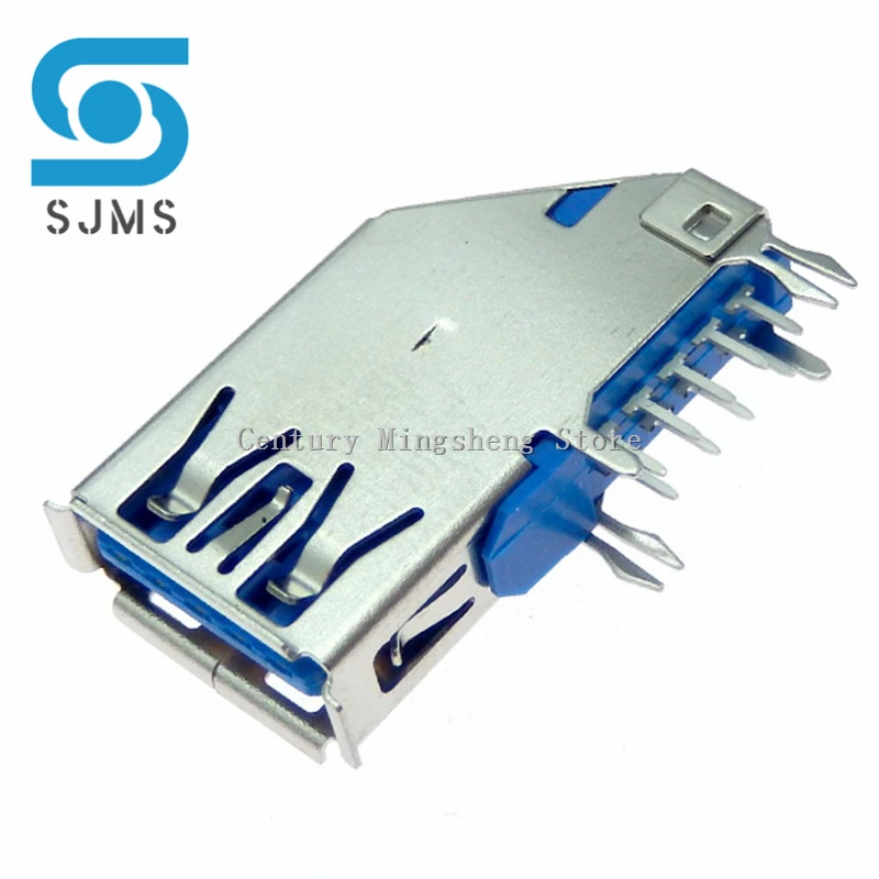 1PCS USB3.0 connector 3.0 Type A Female Type B Type AF 90 degree side insertion 180 degree high speed interface printer terminal