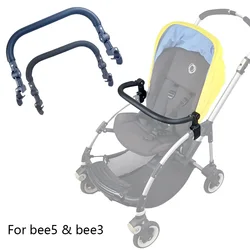 Reposabrazos para cochecito de bebé Bugaboo Bee3/5, placa de cena de cuero PU o EVA, barra parachoques, accesorios para carrito