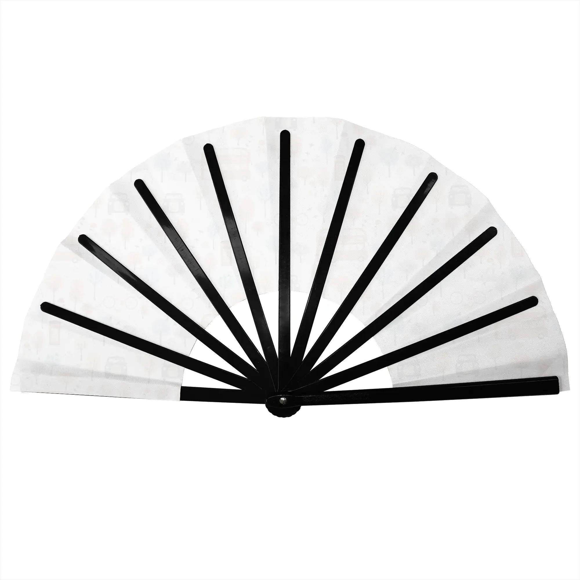 London Red Bus Car Stylish Hand Fan Men British Style Transport Polyester Fan Aesthetic Costume Prop Folding Fans Sports Events