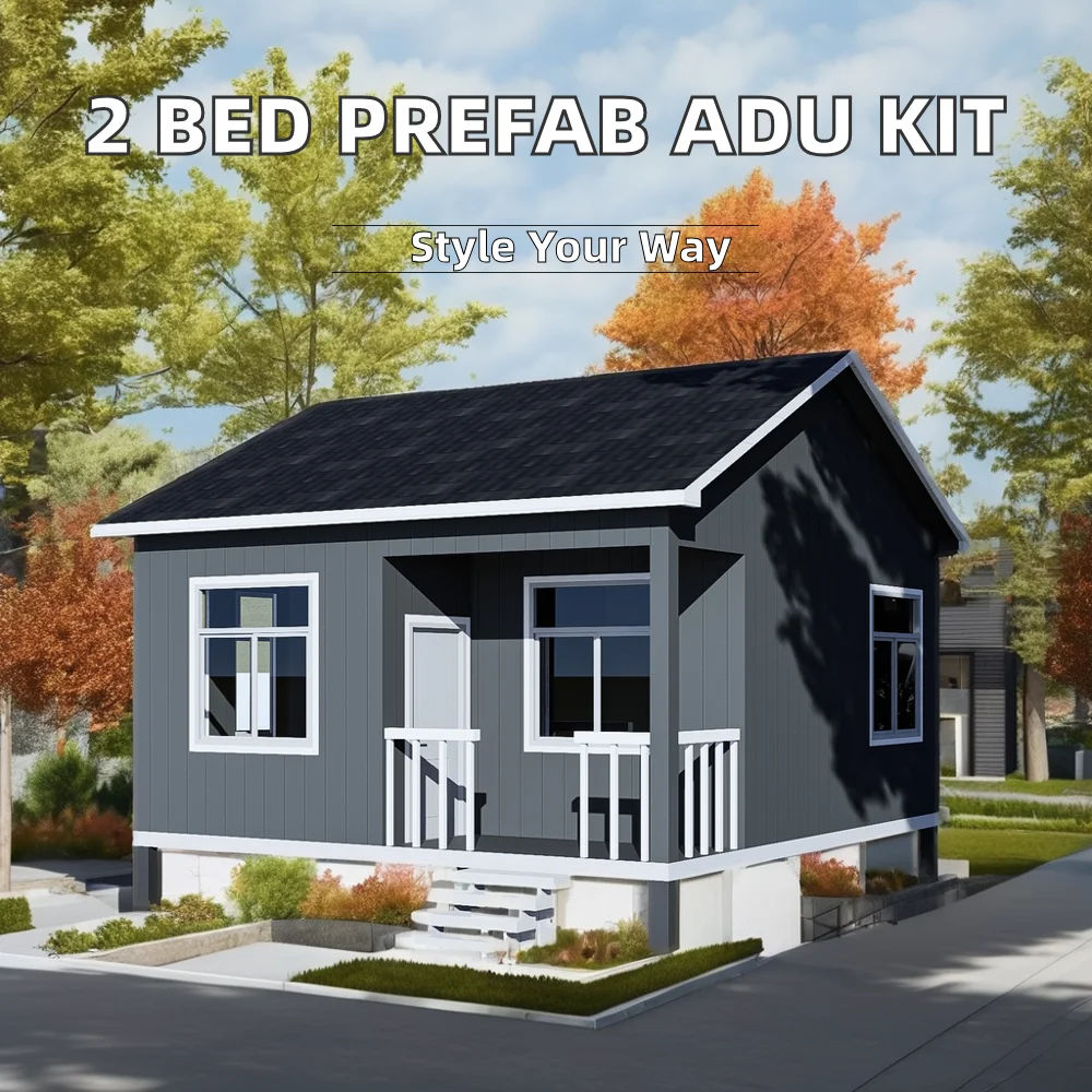 2 Bed 1 Bath ADU Unit for Australia Backyard Villa Granny Flat Accessory Dwelling Unit Modern Prefab House