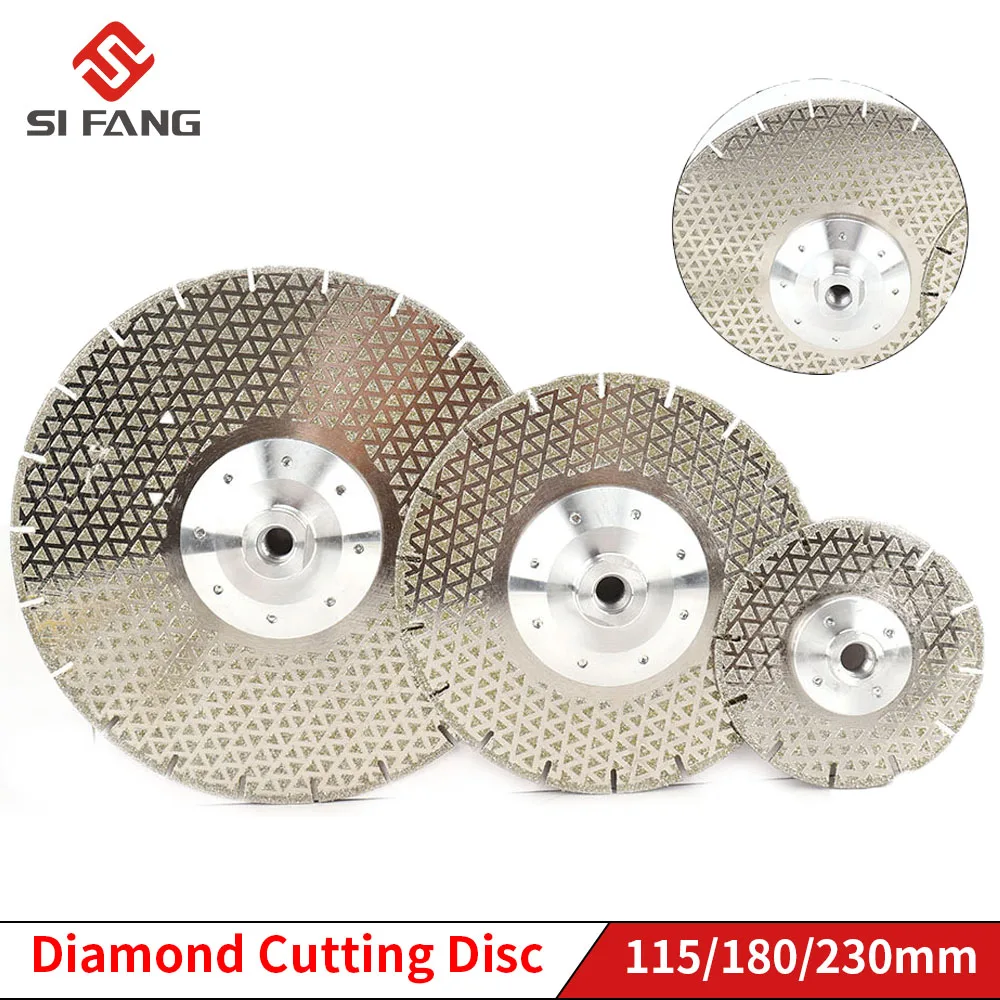 M14 Electroplated Diamond Cutting Grinding Disc Flange Saw Blade for Granite Marble Ceramic  1Pc 115/180/230mm