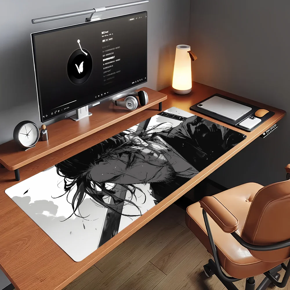 Manga V-VagabondS Miyamoto Musashi Mouse Pad Non-slip Rubber Gamer Balance Computer Mat Decoracion Deskmat Laptop Office Large