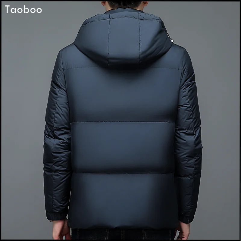 2022 High quality Men\'s winter jacket Parkas Hooded Thick Loose Casual Down jacket men New Fashion Stripe High Street Male Coat