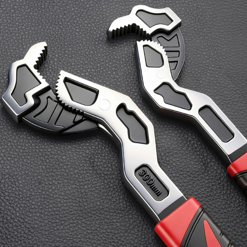  Adjustable Wrench Wide Jaw Opening Spanner Precise Jaw Design Grip Measurement Scale Engrave on the Tool