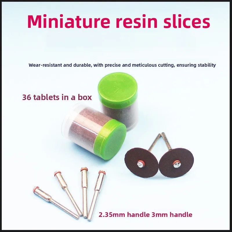 36Pcs Mini Resin Cut Off Wheels Set with 2.35mm/3mm Mandrels,Reinforced Cutting Discs for Rotary Tool,Ultra-Thin Cut Off Discs