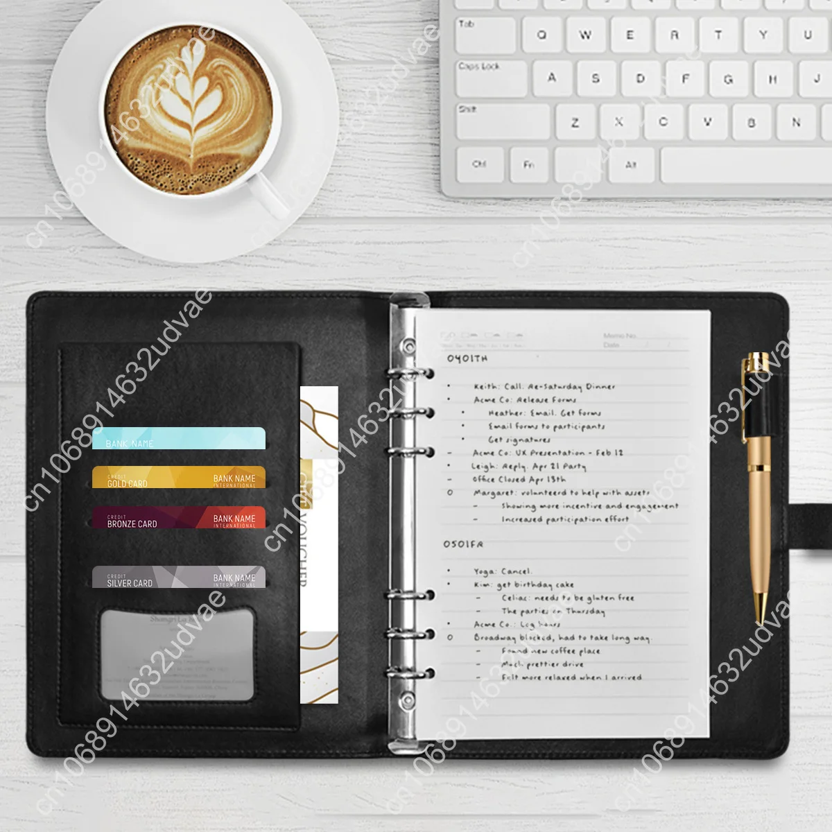 Custom Pattern Leather Loose-leaf Notebook Mind Map Soft Leather Cornell Book Grid Paper Special Handbook School Office Supplies