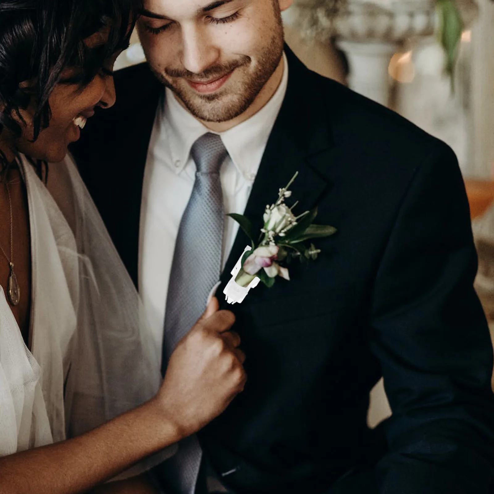 

50Pcs Boutonniere Pins Backs Blank Corsage Decorative Flower Pin Wedding Suit Brooch Groomsmen Bridesmaids Party Accessories