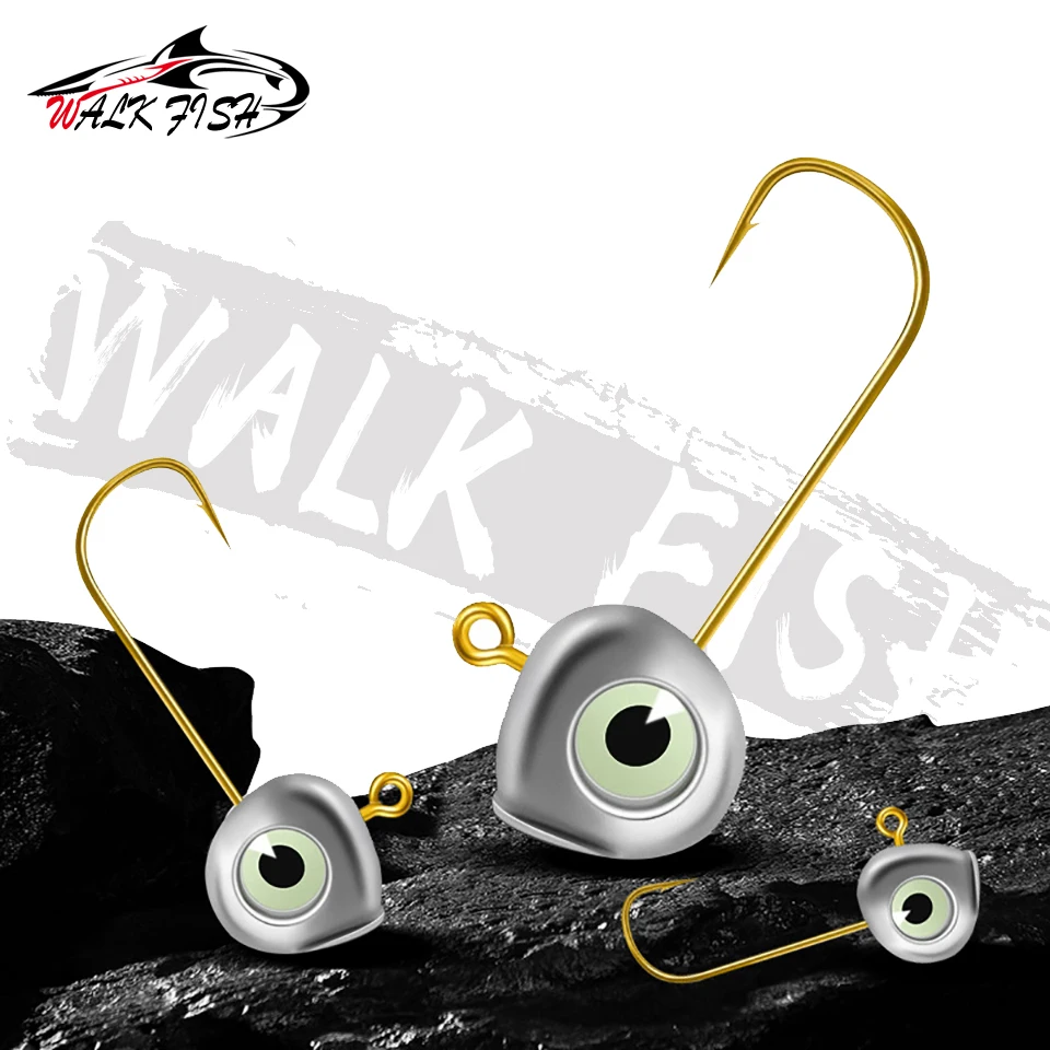Vinilos luminosos WALK FISH con ojos 3D – Rayas doradas y blancas