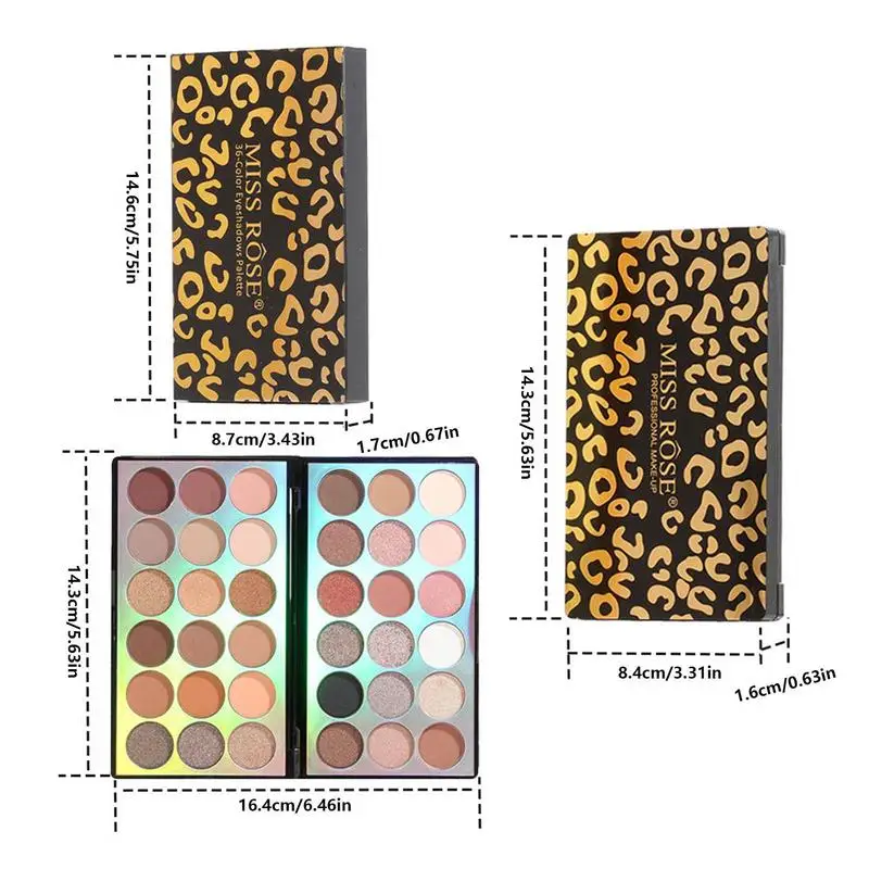 Palette de fards à barrage à haute pigmentation pour femmes et filles, maquillage portable pour les yeux, 36 couleurs, paillettes, 256