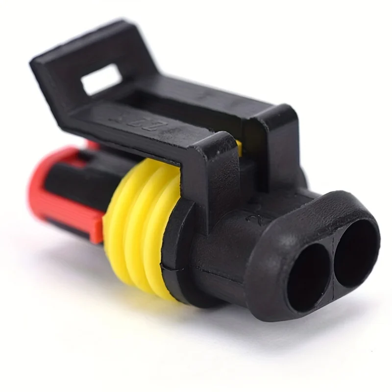 5kits Flame retardancy 2P auto connector waterproof automotive Wire Connector Plug 2 Pins Electrical Car Motorcycle HID image 4