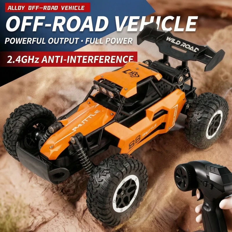 RC Car 1/16 Model With LED Lights Radio Off-road Remote Control Climbing Vehicle Outdoor Cars Drift Race Toys Boys Gifts